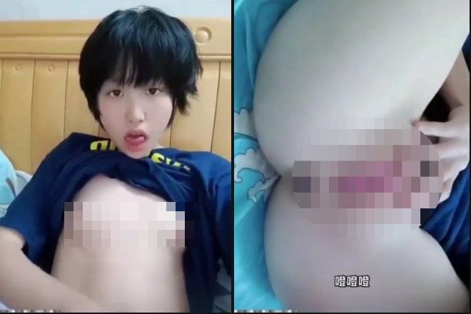 TikTokライブで乳首露出してるボーイッシュの女さん,想像以上にエロい体してた..