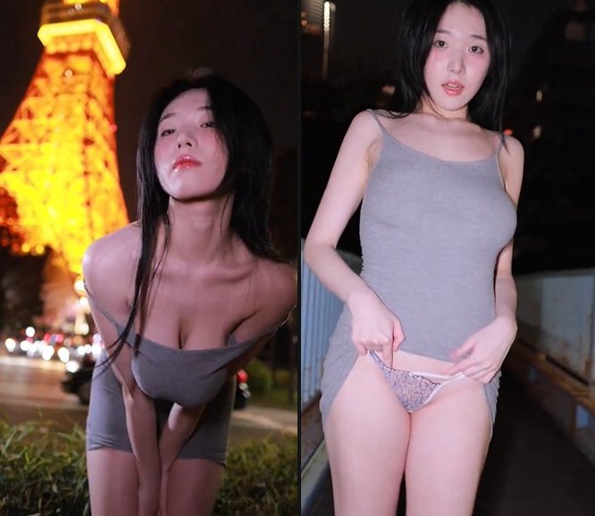 グラビアアイドル、ノーブラ 街中で撮影中パンティー露出しちゃうｗｗ